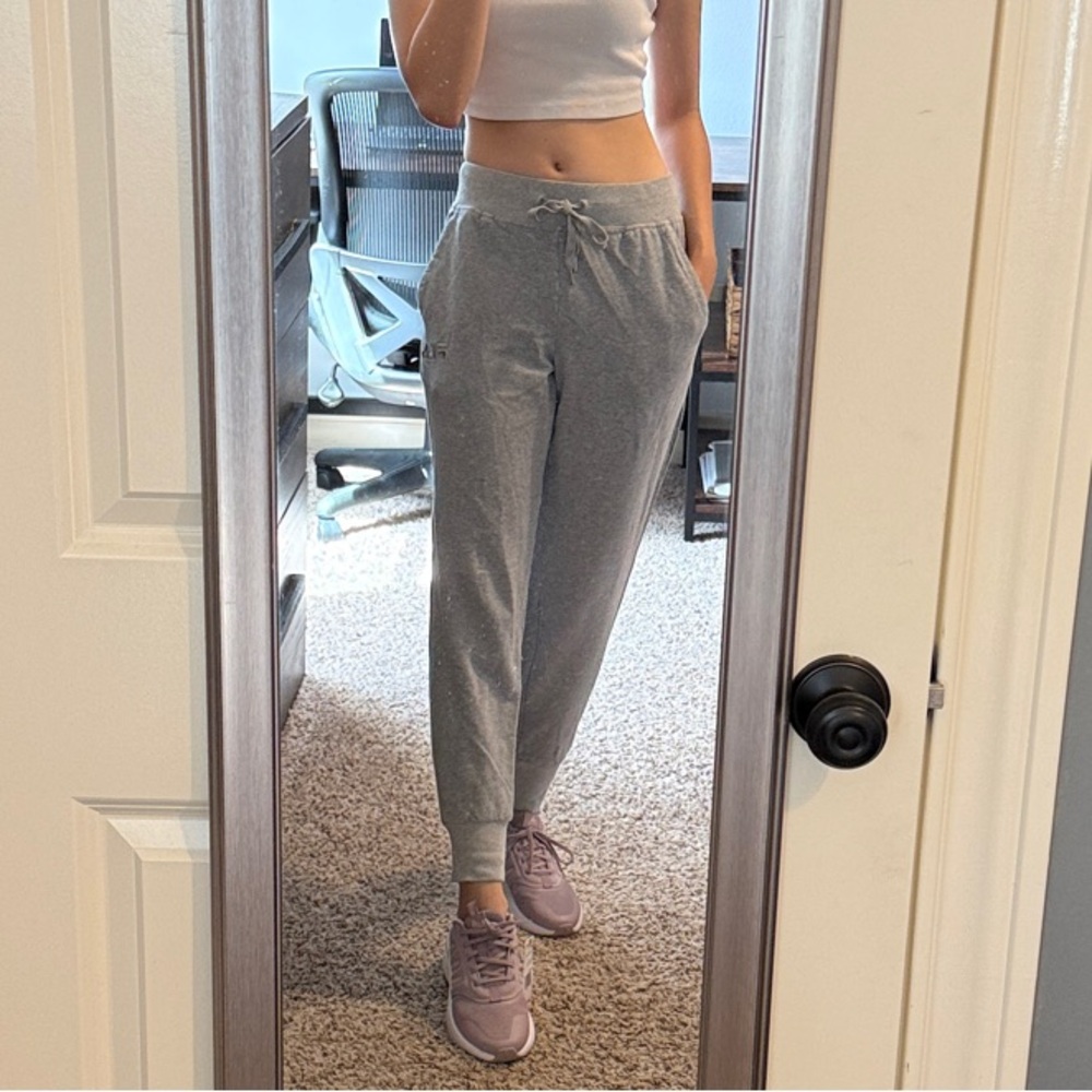 Fila Gray Track Pants with Relaxed Fit and Minimalist Design